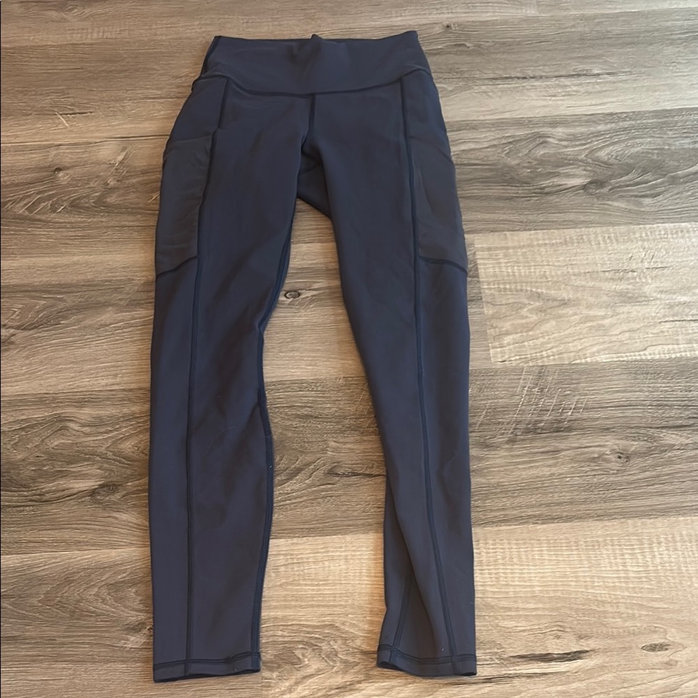 Fabletics Blue Leggings with Seam Details
